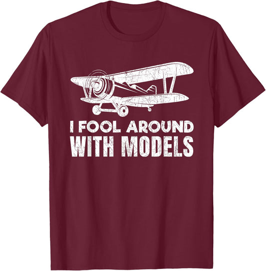 Funny RC Model Airplane Prop Plane Pilot Gift T-Shirt - T-Shirt | Maroon