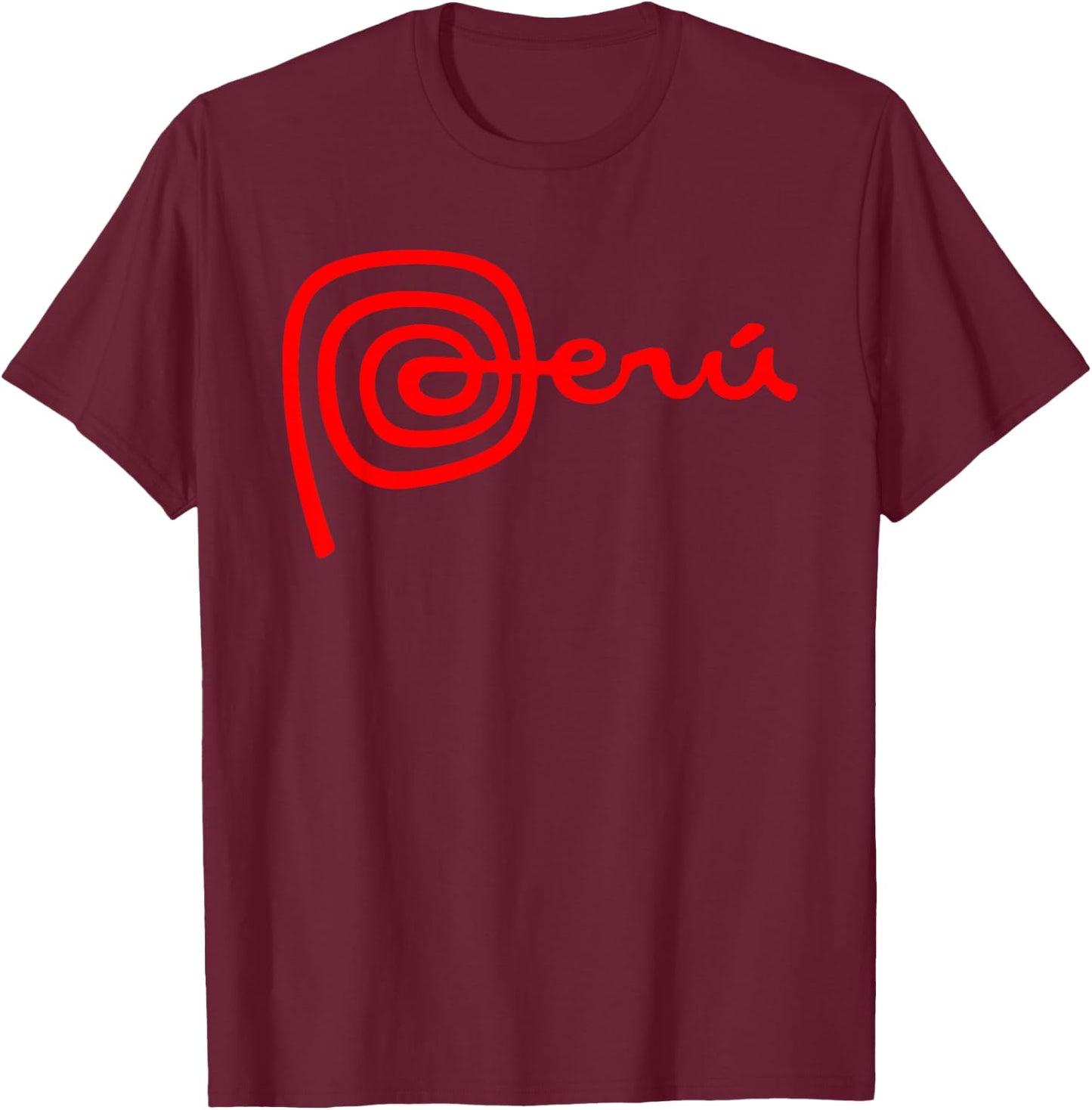 Peru Design Logo Peru Nasca Lines Men Women Kids T-Shirt - T-Shirt | Maroon