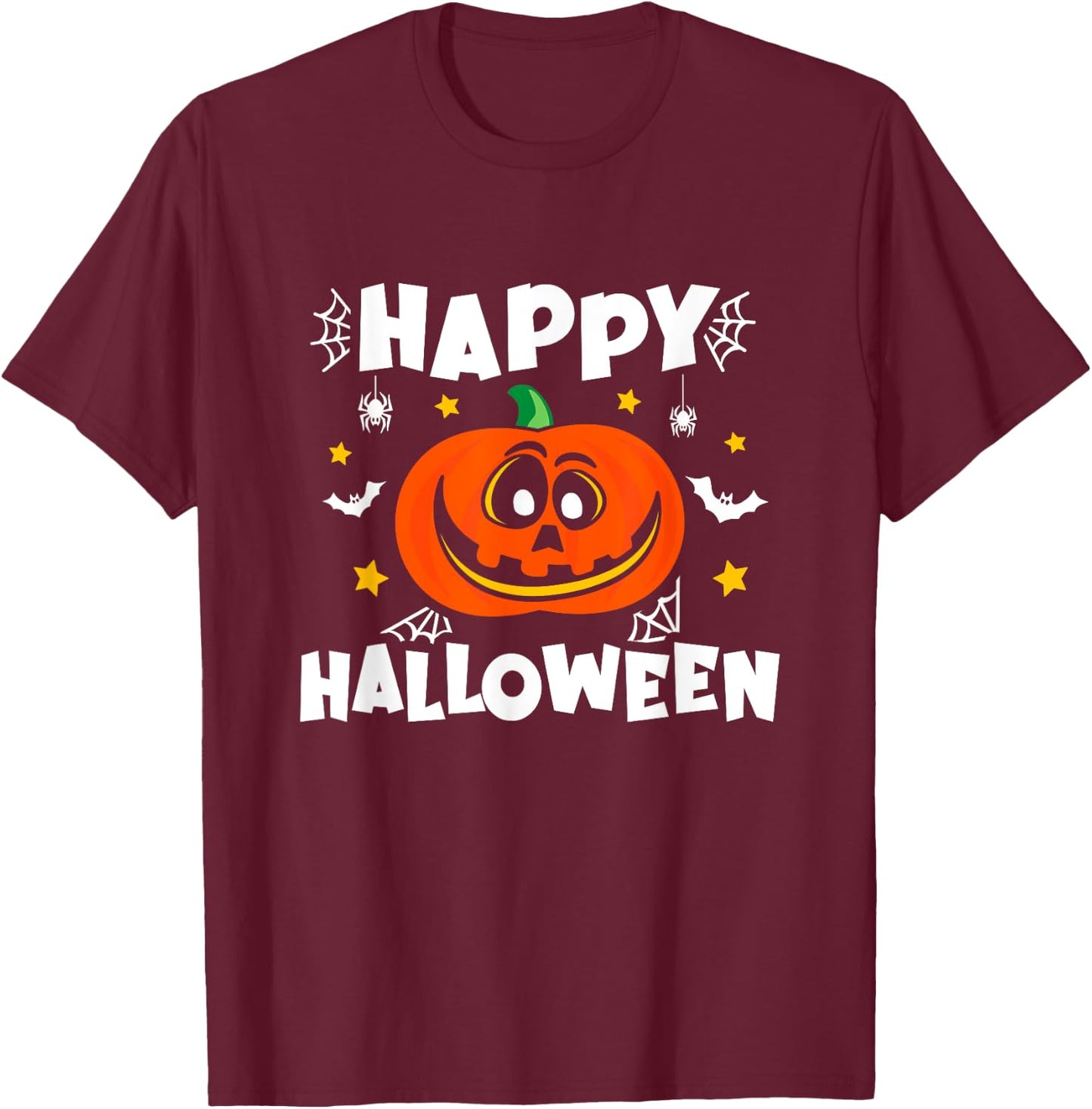 Cute Halloween Kids - Halloween Pumpkin - Happy Halloween T-Shirt - T-Shirt | Maroon