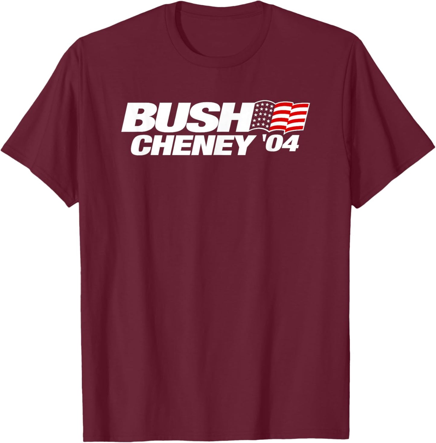 Bush Cheney 2004 Election Campaign Logo T Shirt T-Shirt - T-Shirt | Maroon