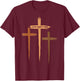 Juneteenth Cross Black Freedom Day Christian Men Women Kids T-Shirt - T-Shirt | Maroon