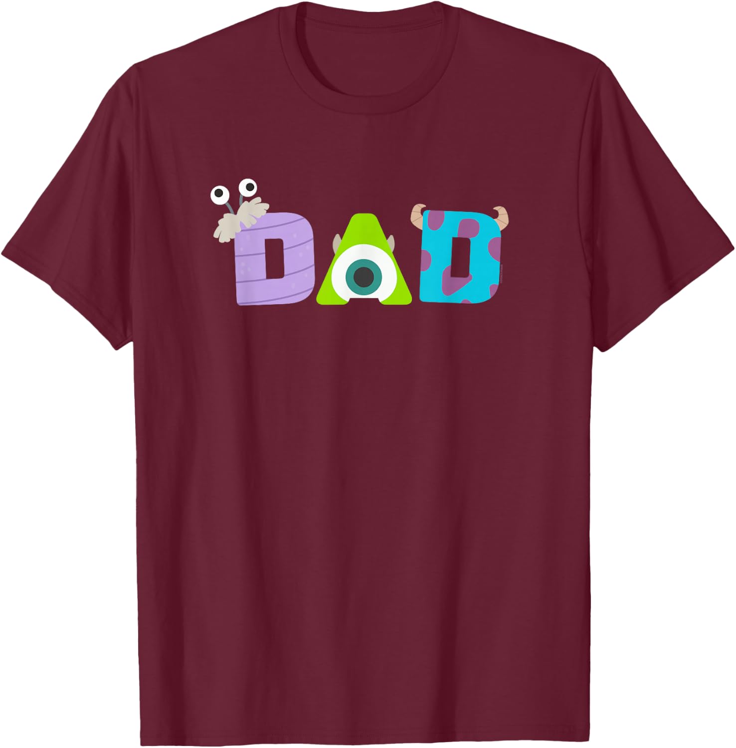 Disney and Pixar’s Monsters, Inc. Dad Father’s Day Birthday T-Shirt - T-Shirt | Maroon