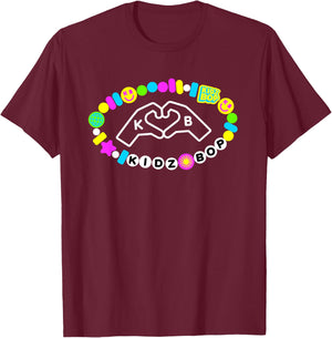KIDZ BOP Merch – Friendship Bracelet T-Shirt - T-Shirt | Maroon
