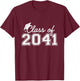 Class Of 2041 Grow With Me Graduation First Day of School T-Shirt - T-Shirt | Maroon