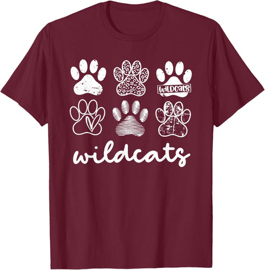 Funny Wildcats School Sports Name Back To School Outfits T-Shirt - T-Shirt | Maroon