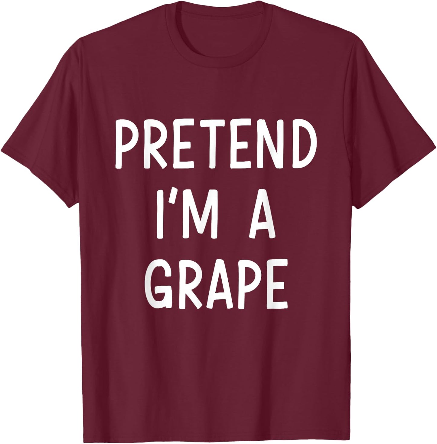 Pretend Im a grape easy lazy costume for halloween party T-Shirt - T-Shirt | Maroon