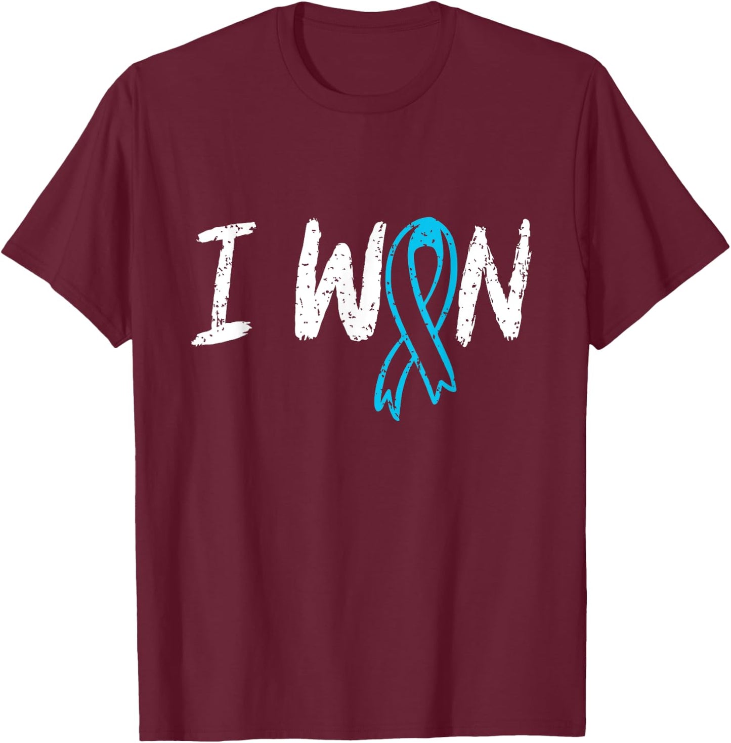 Cancer Warriors co Prostate Cancer Survivor Awareness - Black, -Adults, Small, Short Sleeve T-Shirt - T-Shirt | Maroon