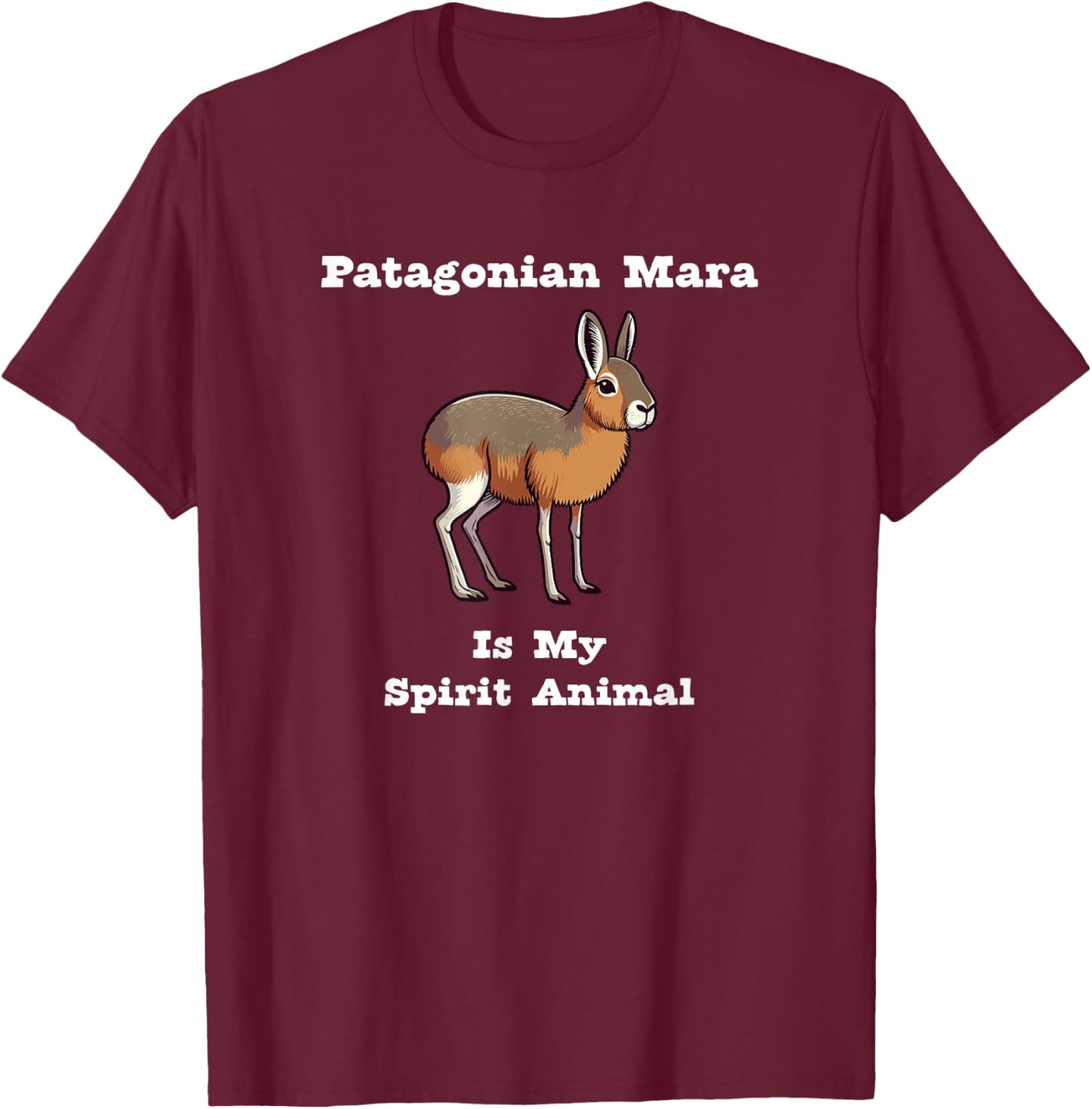 Patagonian Mara Spirit Animal T-Shirt - T-Shirt | Maroon