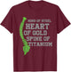 Heart Of Gold Spine Of Titanium Scoliosis Warrior T-Shirt - T-Shirt | Maroon