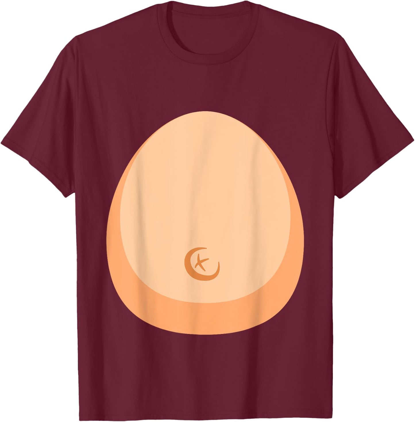 Funny lazy DIY monkey belly costume for halloween party T-Shirt - T-Shirt | Maroon