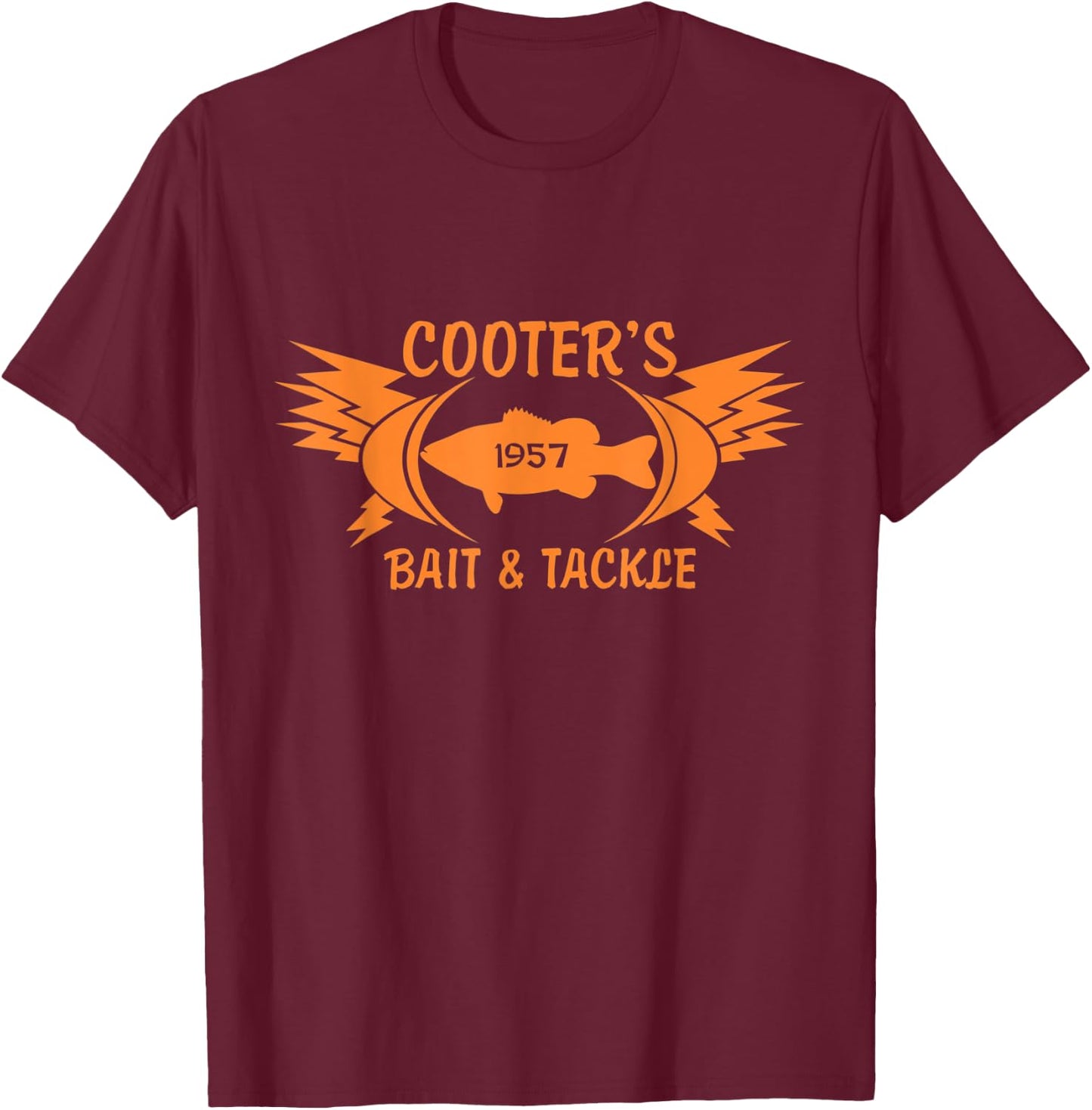 Cooter's Bait & Tackle Fishing Angler Fish . T-Shirt - T-Shirt | Maroon