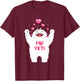 I Heart Yeti Shirt - ALL COLORS Kids Love T-Shirt - T-Shirt | Maroon