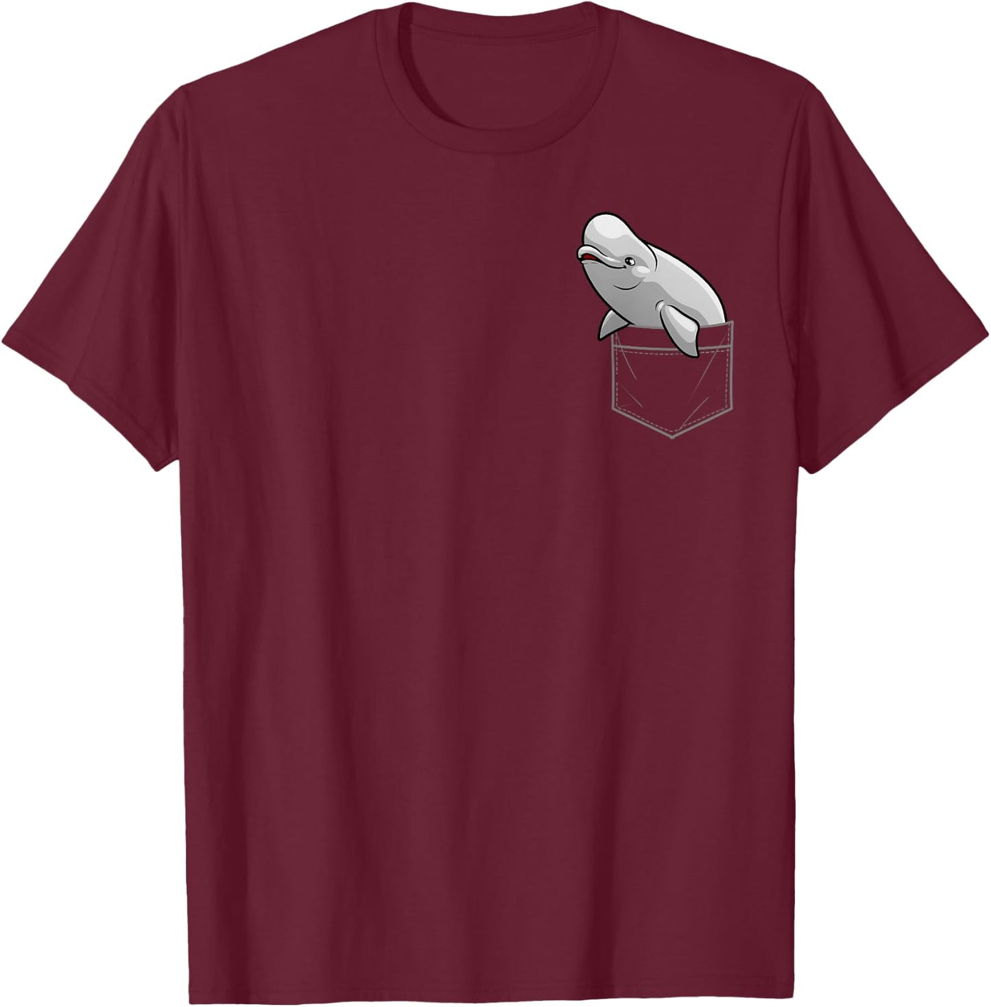 Cute Beluga Whale Art Women Kids Beluga Whale Lover T-Shirt - T-Shirt | Maroon