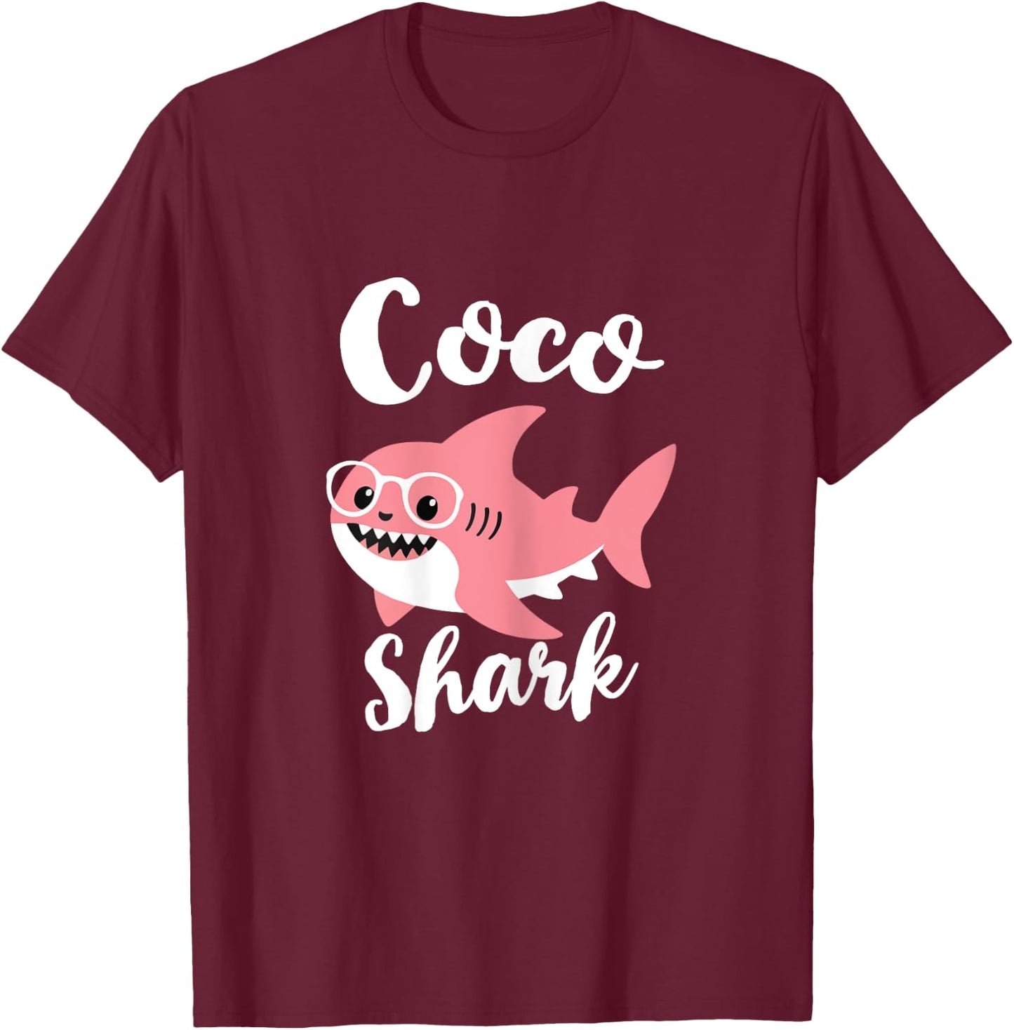 Coco Shark Mother's Day Grandma Funny T-Shirt - T-Shirt | Maroon
