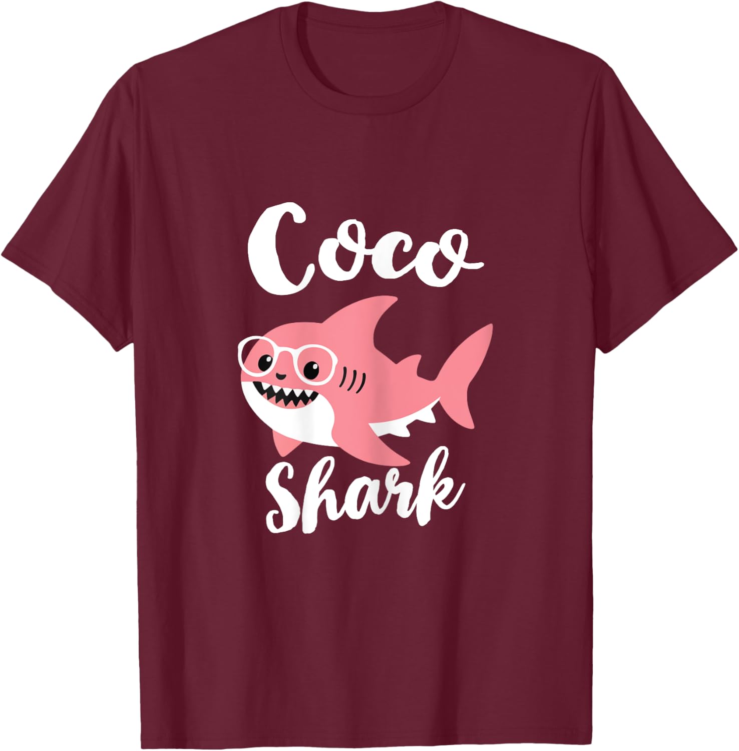Coco Shark Mother's Day Grandma Funny T-Shirt - T-Shirt | Maroon