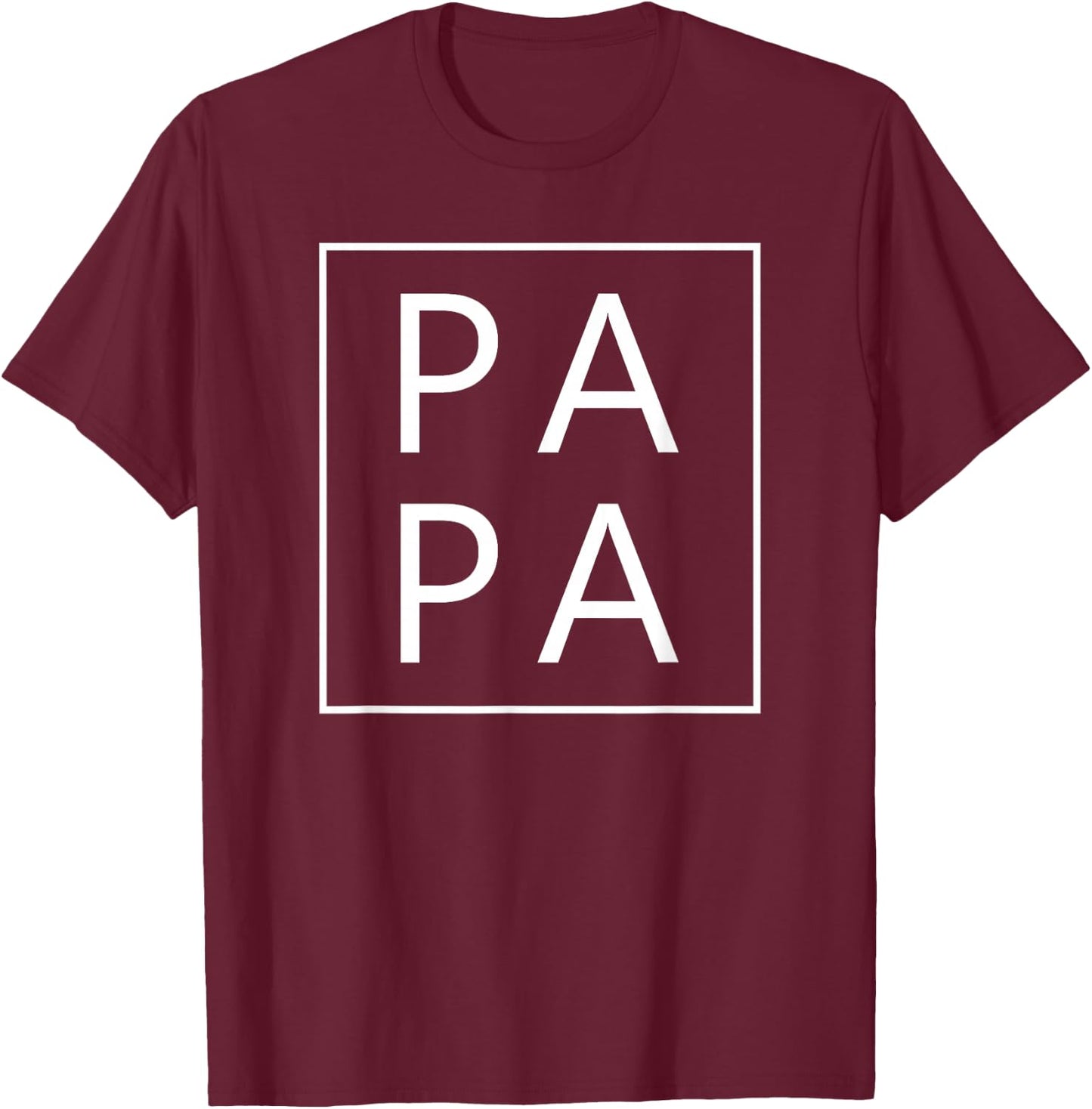 PAPA Father's Day New Grandpa Gift DADA MAMA Family Matching T-Shirt - T-Shirt | Maroon