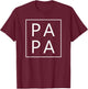 PAPA Father's Day New Grandpa Gift DADA MAMA Family Matching T-Shirt - T-Shirt | Maroon