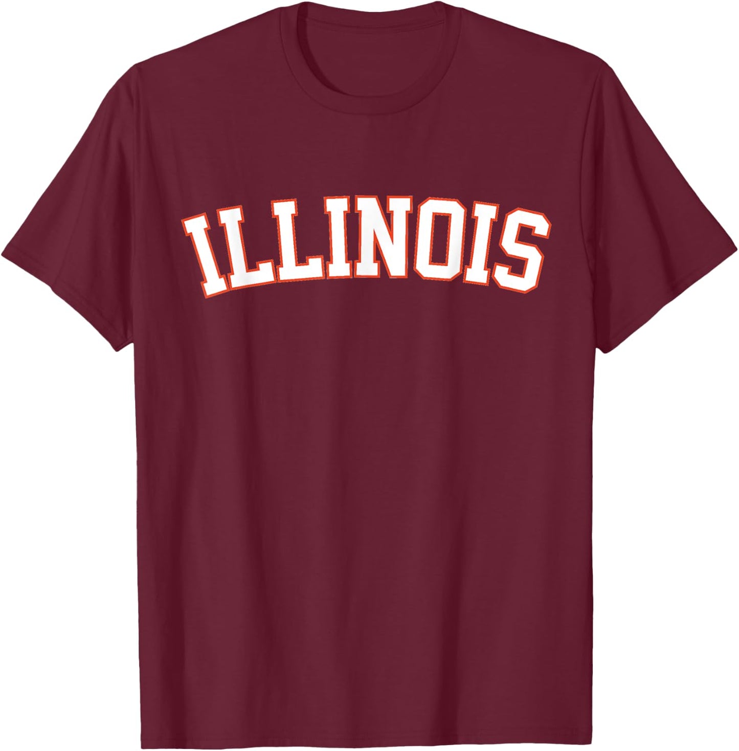 Retro Illinois Vintage Illinois Orange Blue Throwback IL T-Shirt - T-Shirt | Maroon