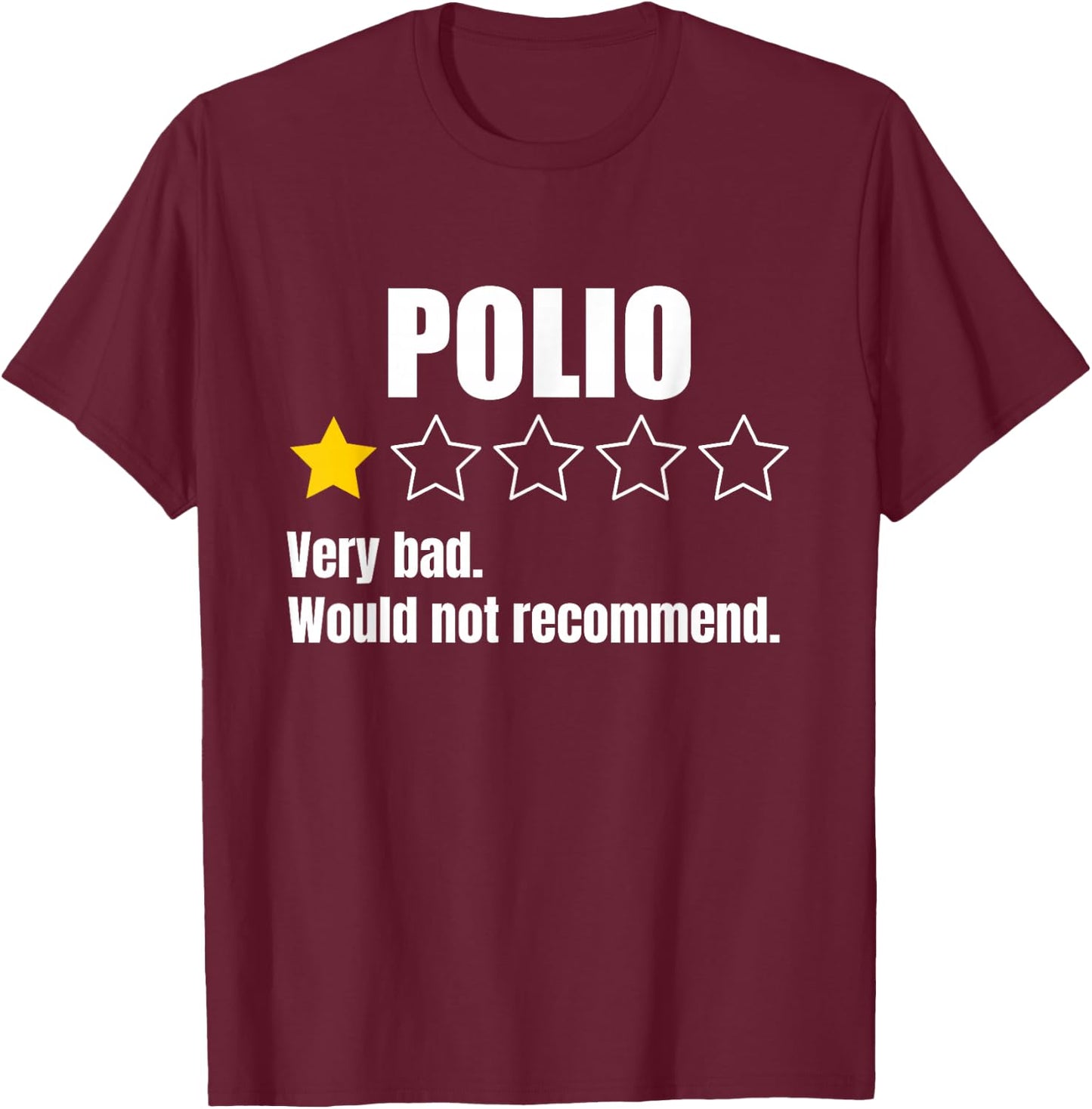 Polio Awareness Warrior Support T-Shirt - T-Shirt | Maroon