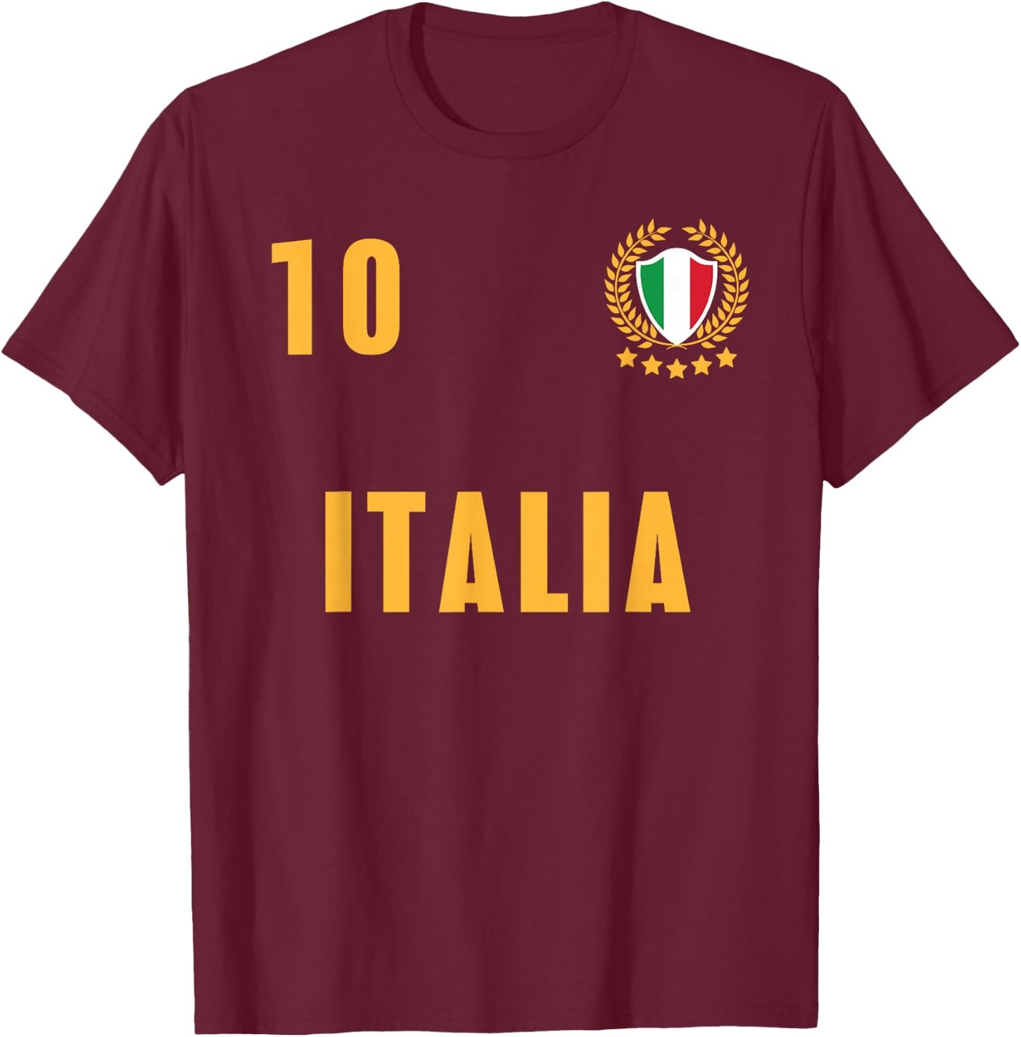 Italy Soccer Jersey 2023 Italia Football Team T-Shirt - T-Shirt | Maroon