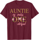 Auntie of Miss Onederful 1st Birthday First One-Derful T-Shirt - T-Shirt | Maroon