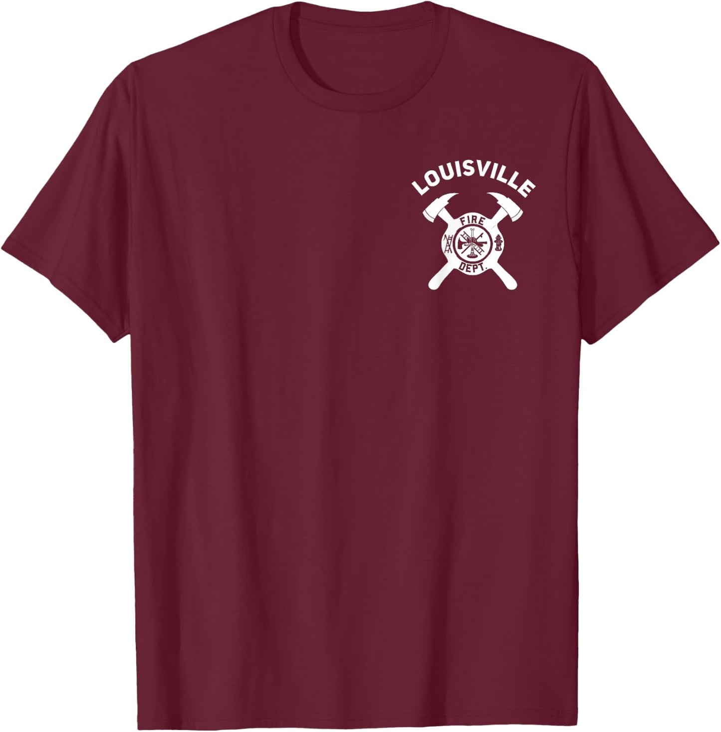 City Of Louisville Fire Department Kentucky Firefighter T-Shirt - T-Shirt | Maroon