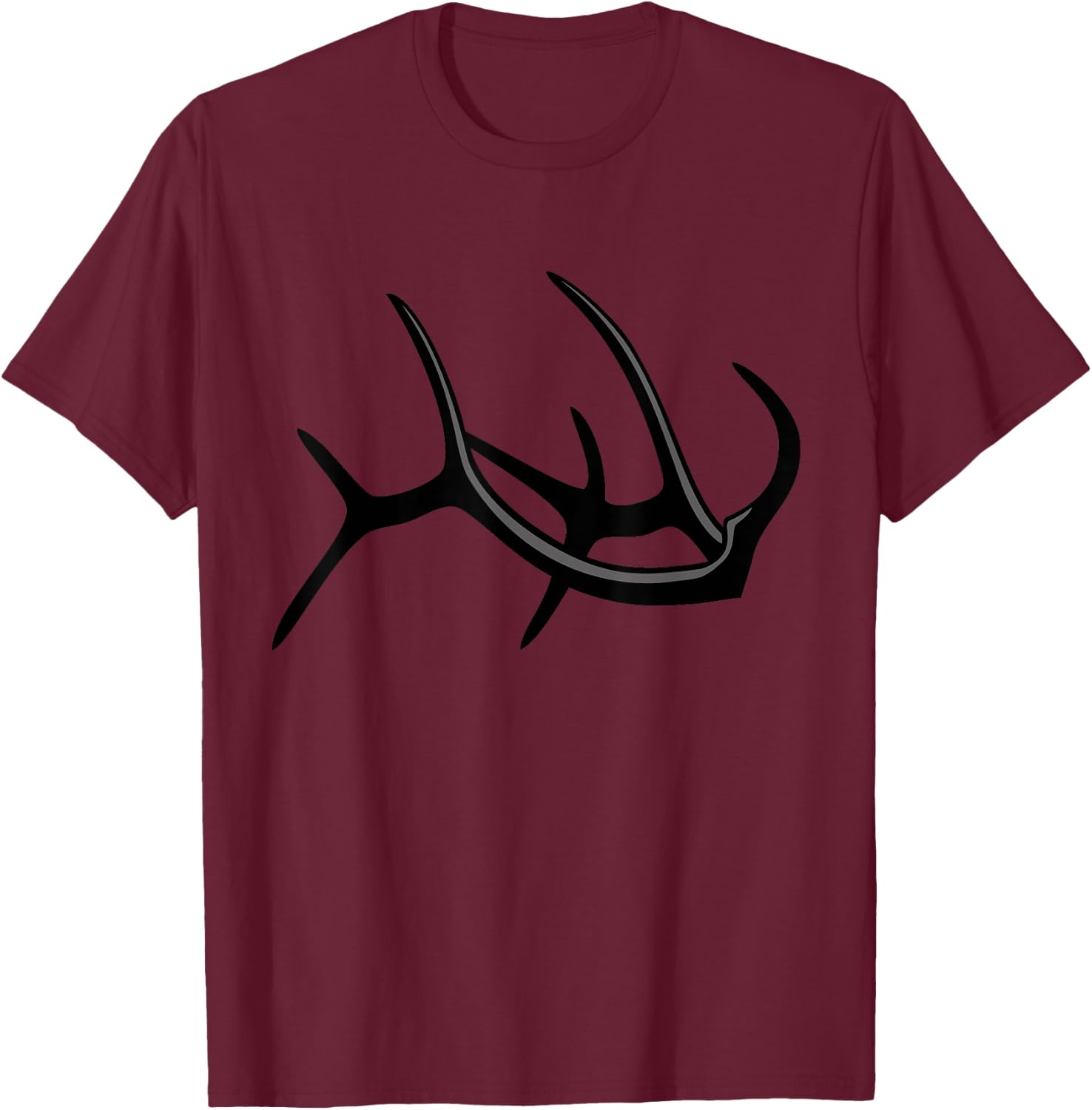 Outdoor Antlers Elk Deer T-Shirt - T-Shirt | Maroon