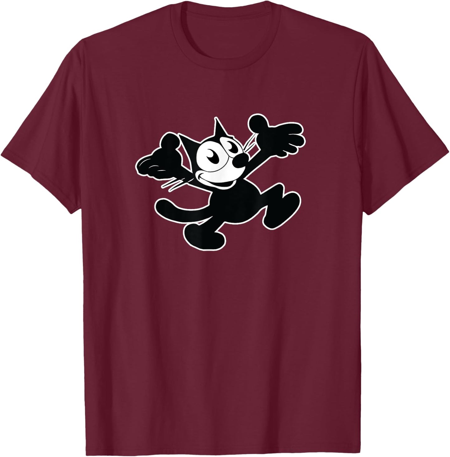 Felix Super Retro Cartoon Cat Big Hug Cartoon Vintage T-Shirt - T-Shirt | Maroon