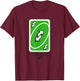 UNO - Green Reverse Card T-Shirt - T-Shirt | Maroon