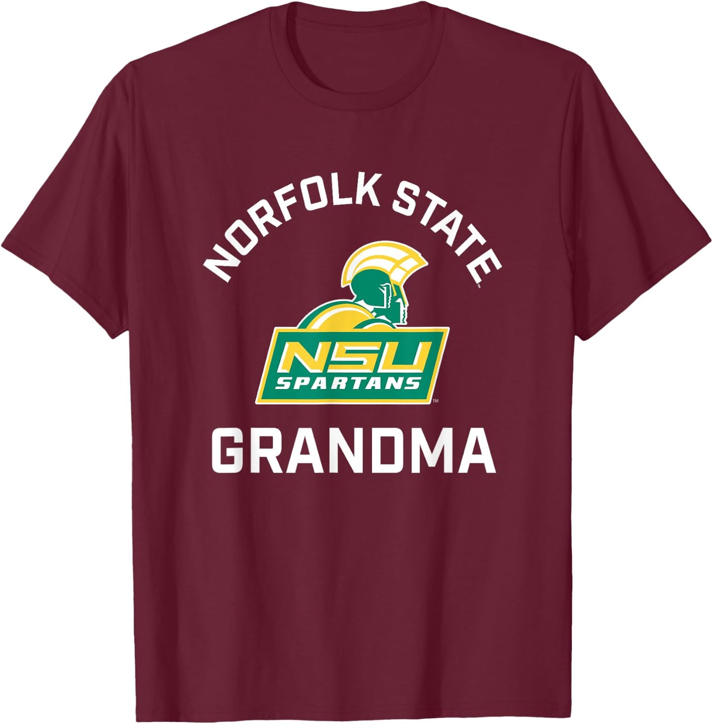 Norfolk State University Spartans Arched Grandma T-Shirt - T-Shirt | Maroon