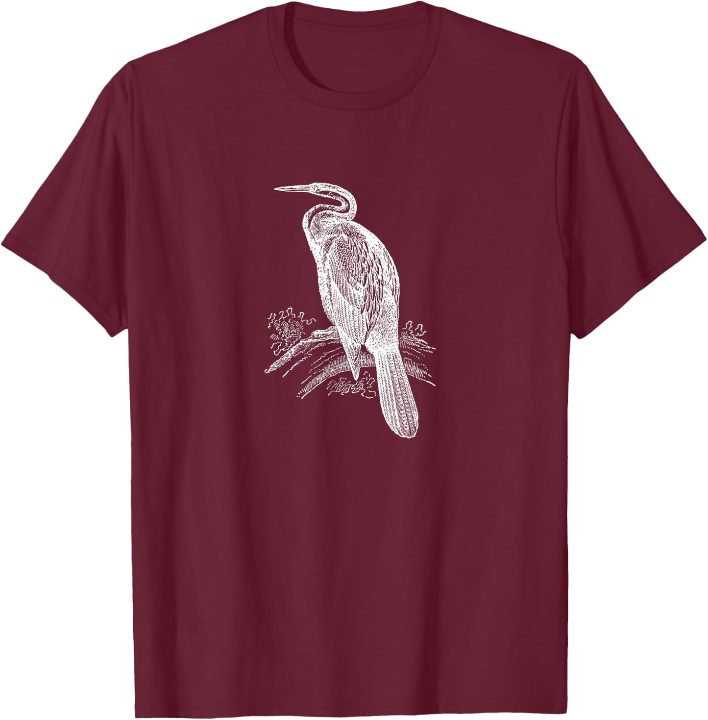 Anhinga Snake Bird Darter Bird Anhinga Cormorant T-Shirt - T-Shirt | Maroon