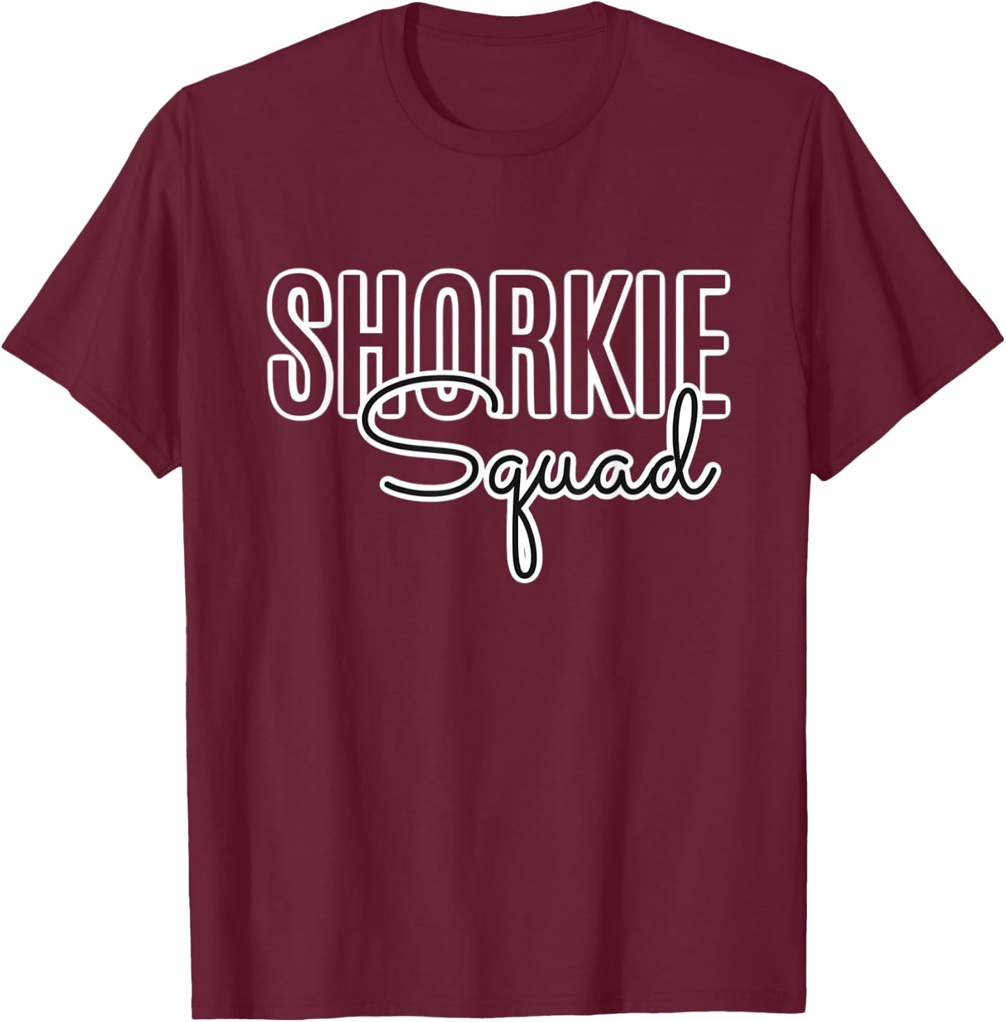 Shorkie Dog Lover Gifts Pet Owner Mama Dad Shorkie Squad Men Women Kids T-Shirt - T-Shirt | Maroon