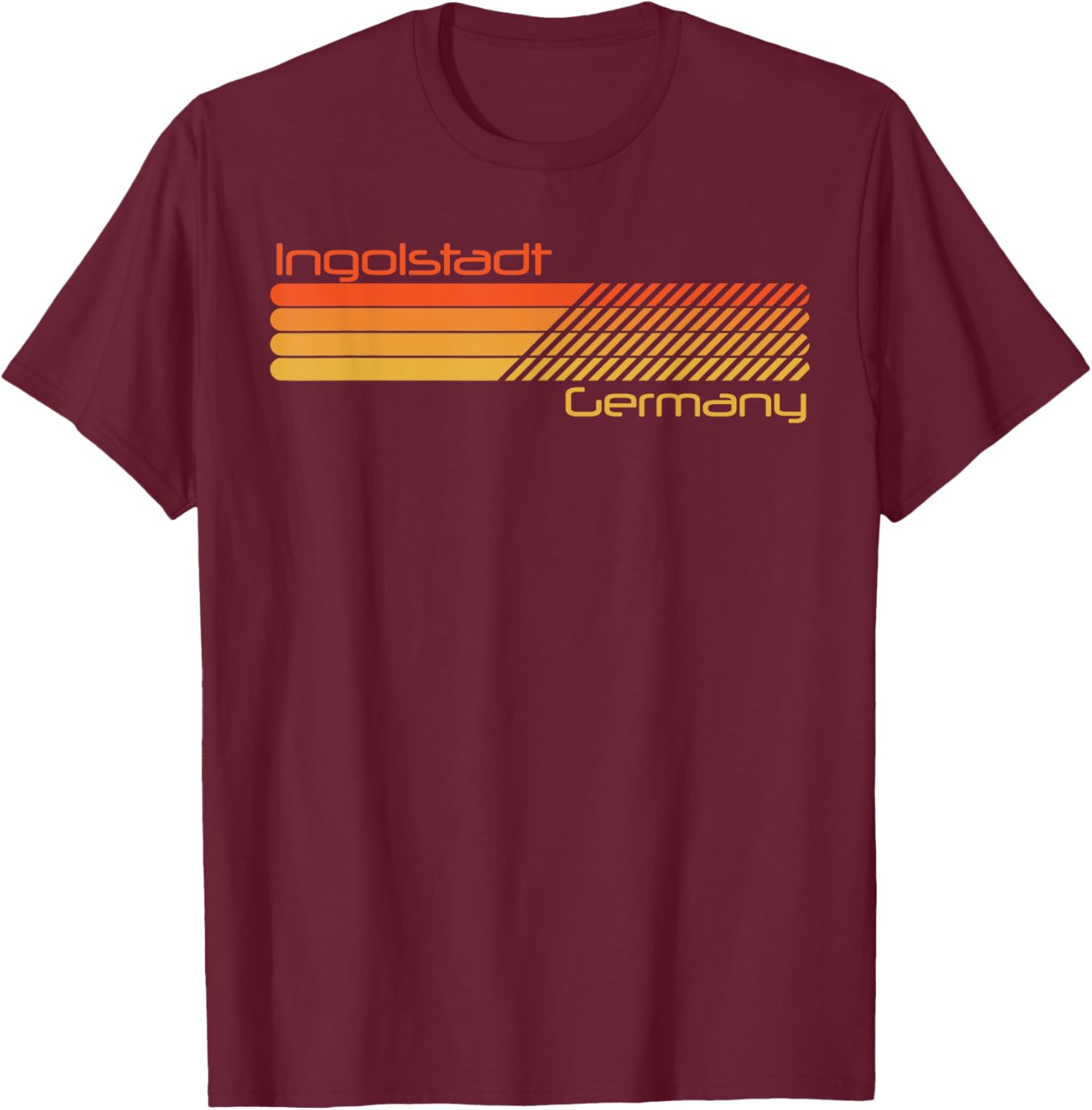 Retro Ingolstadt Germany T-Shirt - T-Shirt | Maroon