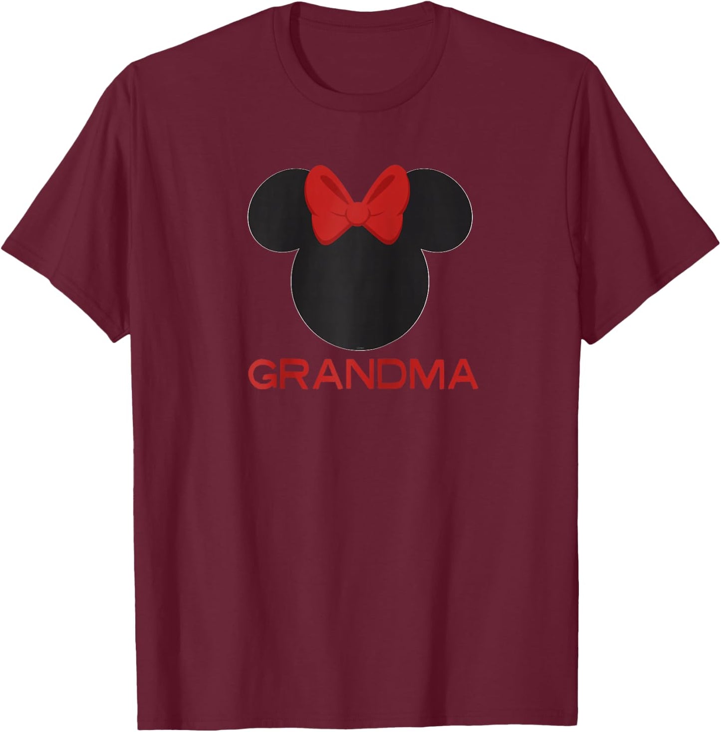 Disney Minnie Mouse Grandma Family Raglan Baseball T-Shirt - T-Shirt | Maroon