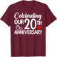 Celebrating Our 20th Wedding Anniversary 20 Year of Marriage T-Shirt - T-Shirt | Maroon