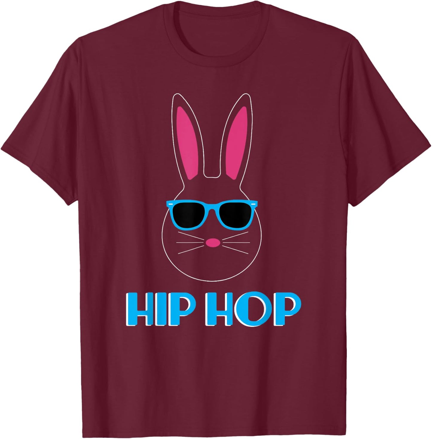 Hip Hop Easter Bunny T-Shirt - T-Shirt | Maroon