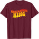 Matching Highschool Homecoming King Retro Wavy Text T-Shirt - T-Shirt | Maroon