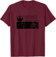 Star Wars A New Hope Classic Rebel Alliance Line Art Logo T-Shirt - T-Shirt | Maroon