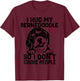 Bernedoodle-Hund-Mama i Hug My Bernedoodle So I Dont Choke People -Adults, Kids Grey Small Short Sleeve Classic Fit Cotton Blend Halloween Graphic T-Shirt - T-Shirt | Maroon