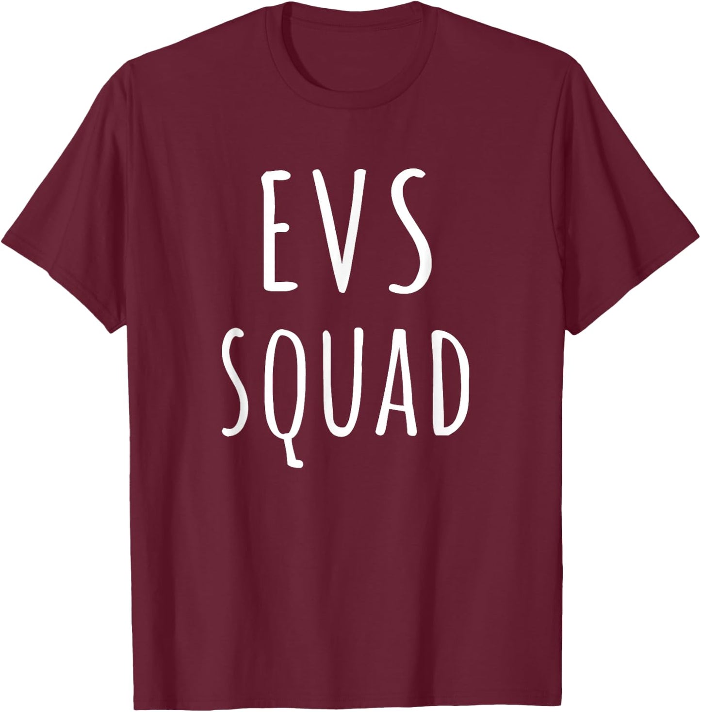EVS Squad Environmental Services Week Staff T-Shirt - T-Shirt | Maroon