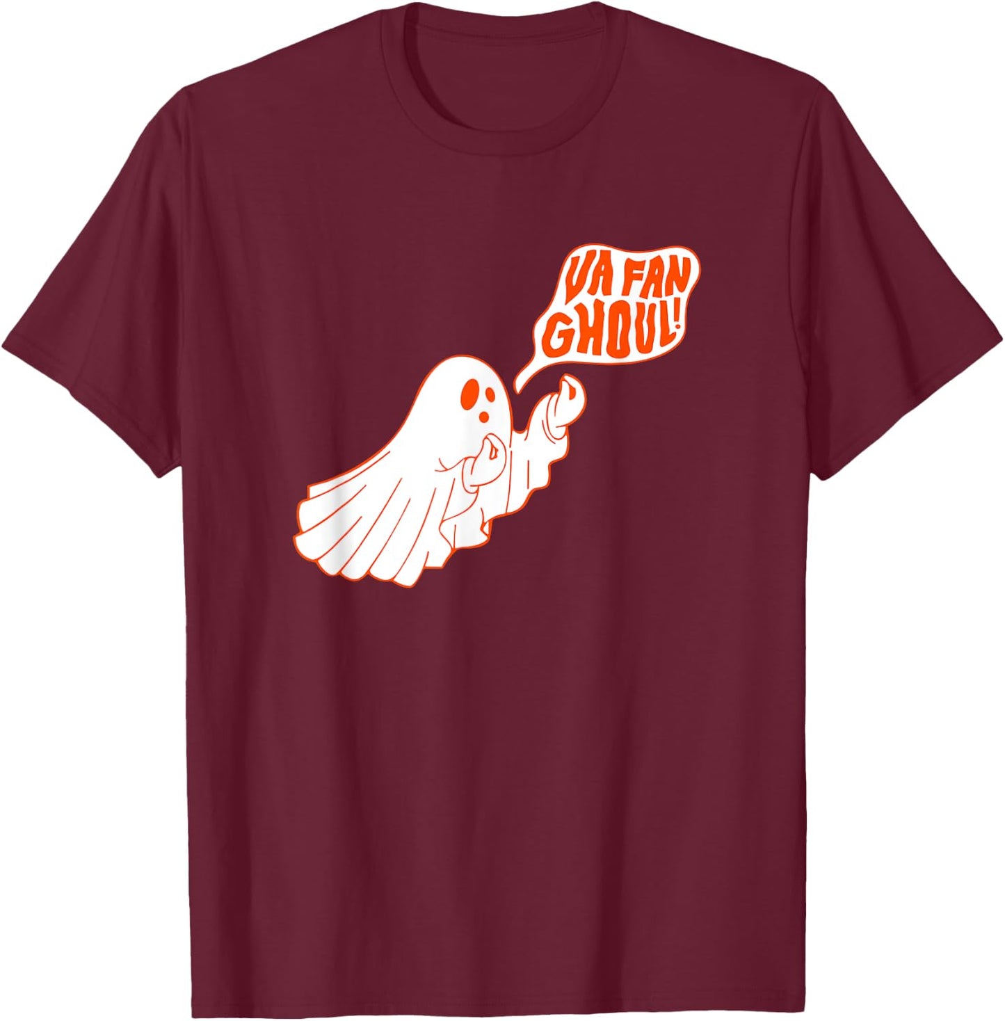 Va Fan Ghoul, Italian Ghost, Ghoul, Halloween Funny T-Shirt - T-Shirt | Maroon