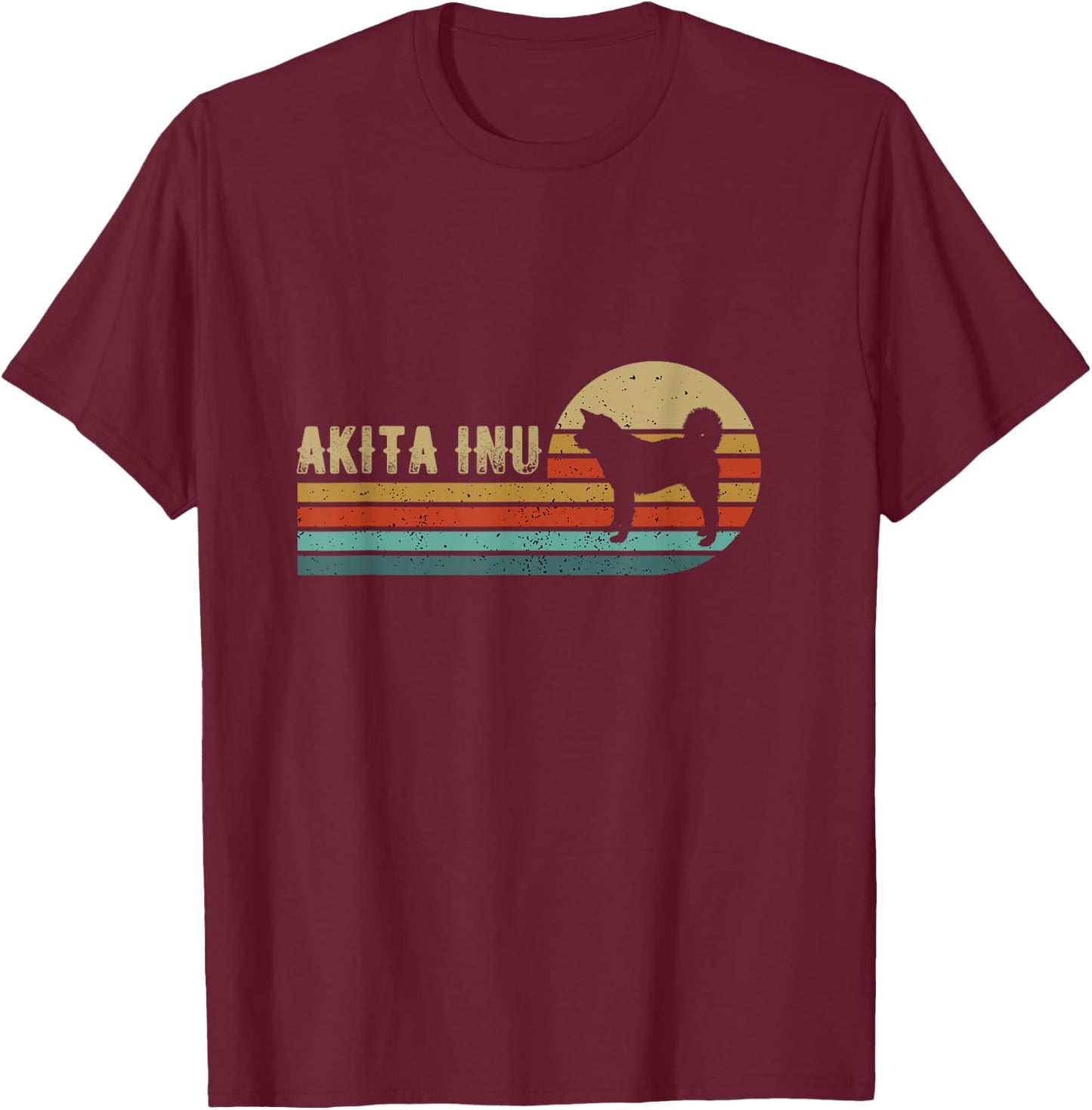 Akita Inu Dog T-Shirt - T-Shirt | Maroon