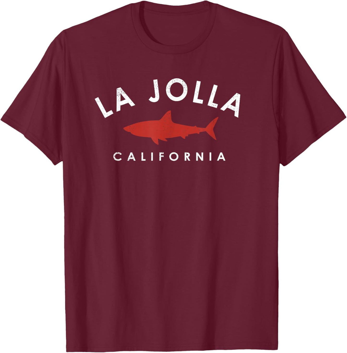 La Jolla California Shark Vacation Souvenir Retro Women T-Shirt - T-Shirt | Maroon