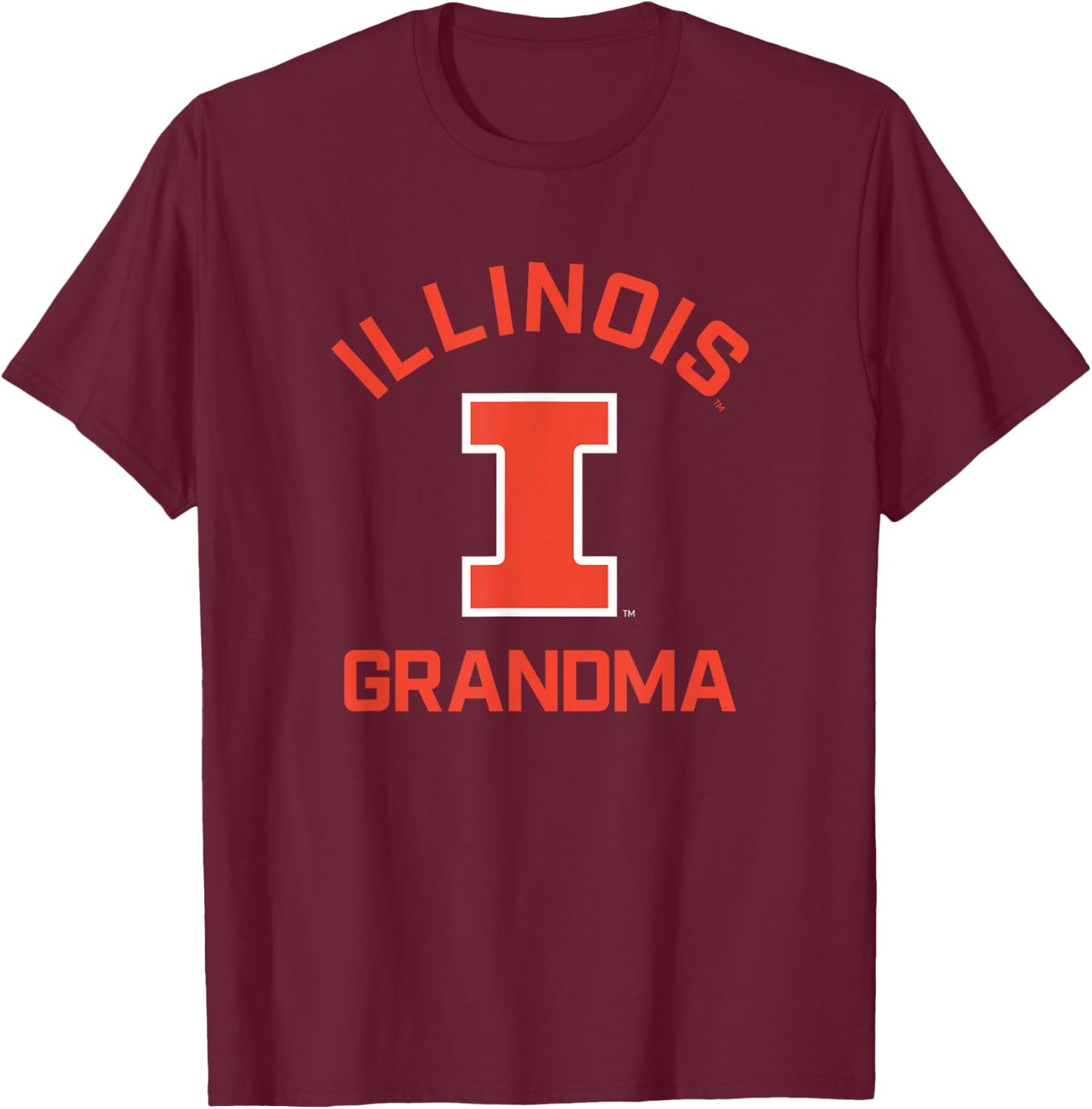 University of Illinois Fighting Illini Arched Grandma T-Shirt - T-Shirt | Maroon