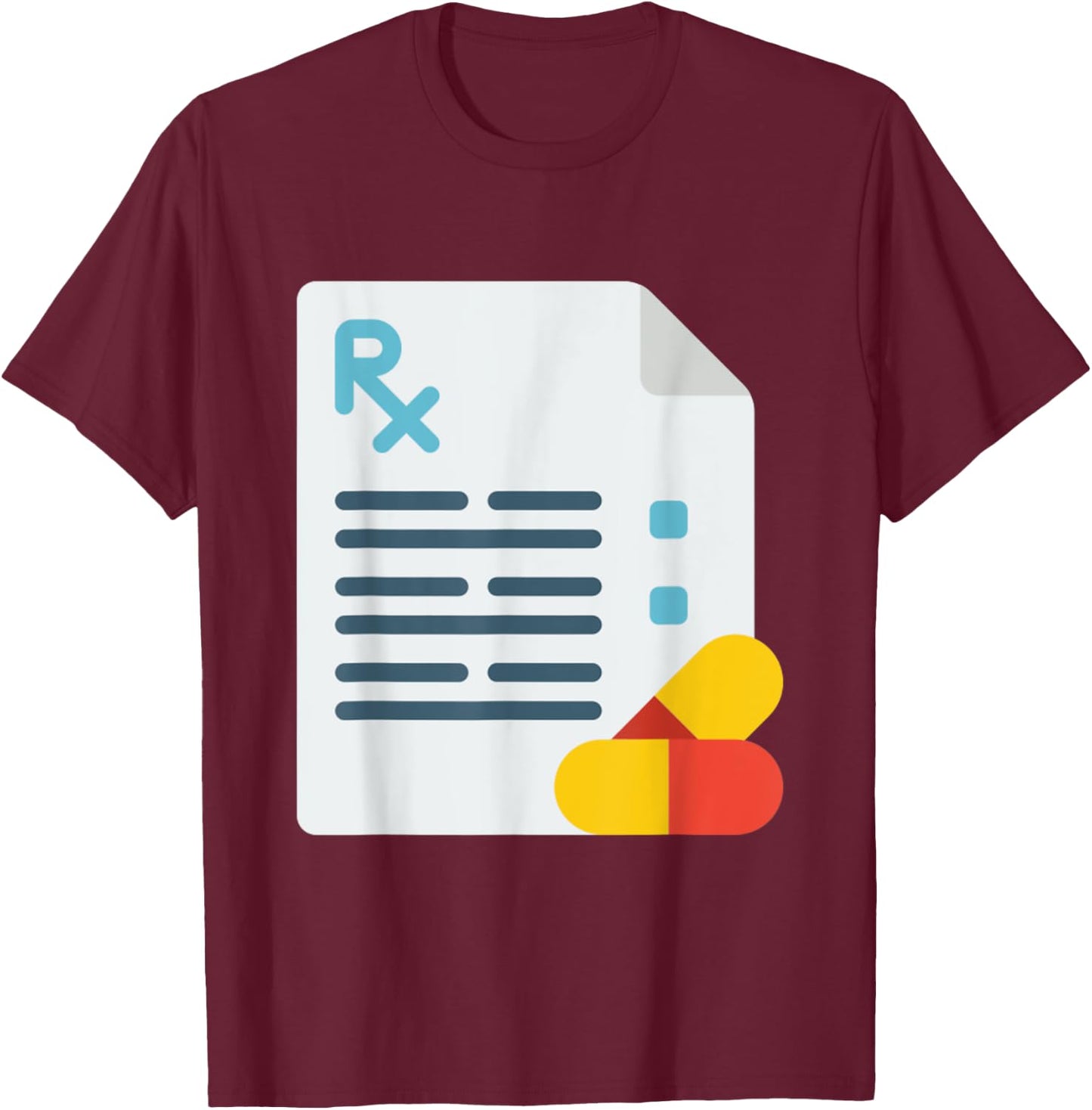 Rx Pharmacy Technician Pharmacist Medicine T-Shirt - T-Shirt | Maroon
