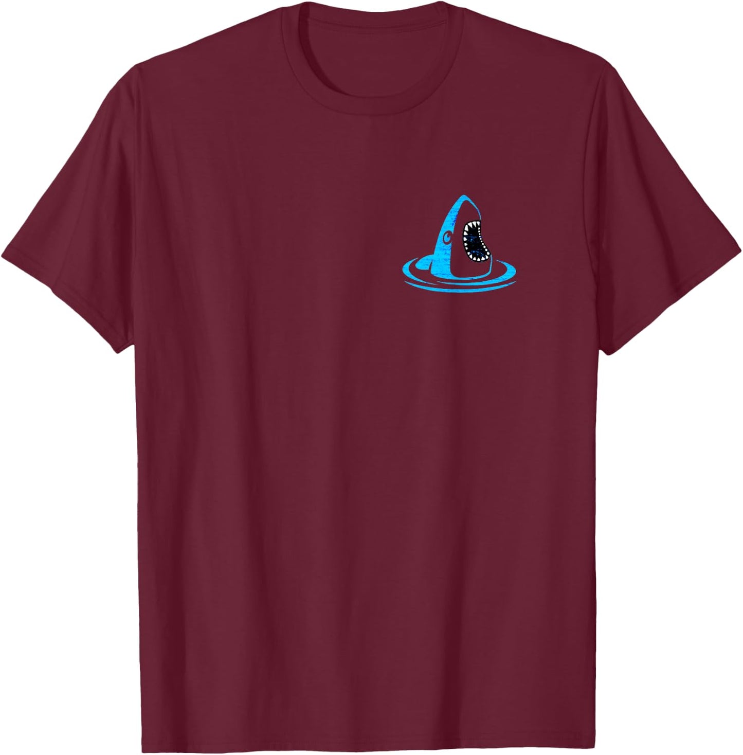 Front Back Tropical Vaporwave Palm Trees Surfboard Nautical T-Shirt - T-Shirt | Maroon
