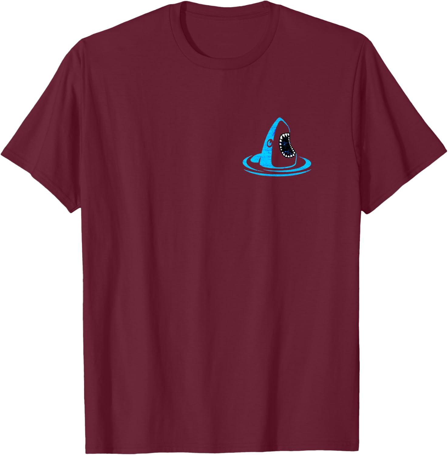 Front Back Tropical Vaporwave Palm Trees Surfboard Nautical T-Shirt - T-Shirt | Maroon