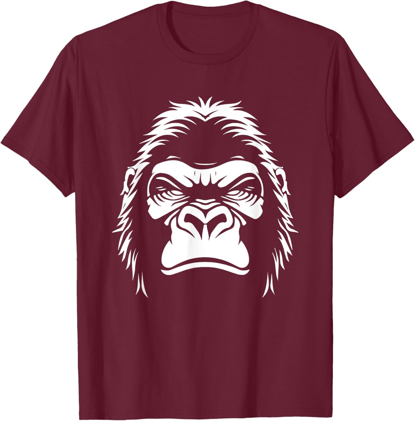 Gorilla Face T-Shirt - T-Shirt | Maroon