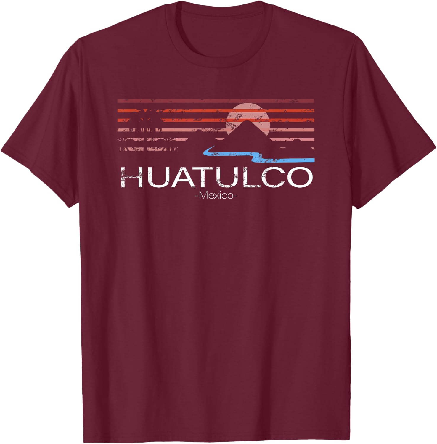 Huatulco Mexico T-Shirt - T-Shirt | Maroon