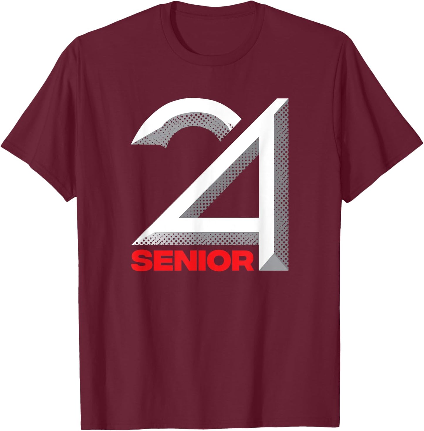 Senior Class Of 2024 Shirt Graduation High School College T-Shirt - T-Shirt | Maroon